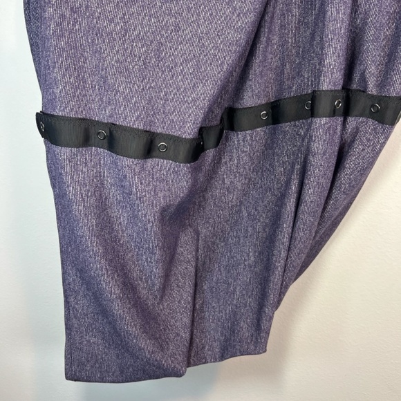 Lululemon Vinyasa Reversible Scarf Purple Striped Snaps Sweat Wicking Breathable - Picture 4 of 12